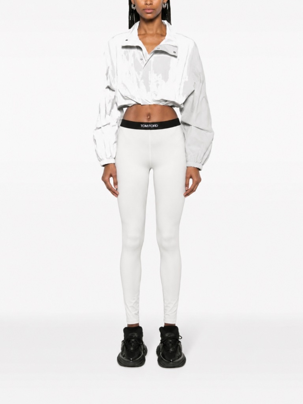Tom Ford White Stretch Cotton leggings